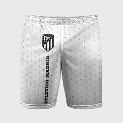 Шорты спортивные мужские Atletico Madrid sport на светлом фоне: по-вертикал, цвет: 3D-принт