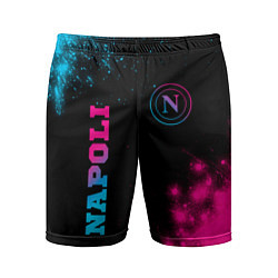 Мужские спортивные шорты Napoli - neon gradient: надпись, символ
