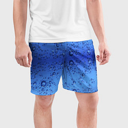 Шорты спортивные мужские Капли воды - текстура, цвет: 3D-принт — фото 2