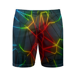 Шорты спортивные мужские Семицветный перелив, цвет: 3D-принт