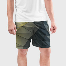 Шорты спортивные мужские Абстрактная сетка из множества фигур, цвет: 3D-принт — фото 2