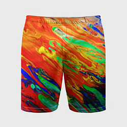 Шорты спортивные мужские Неоновый градиент красок, цвет: 3D-принт