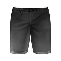 Шорты спортивные мужские Серый градиент, цвет: 3D-принт