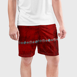 Шорты спортивные мужские Красный градиент, цвет: 3D-принт — фото 2