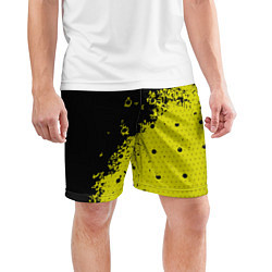 Шорты спортивные мужские Black & Yellow, цвет: 3D-принт — фото 2