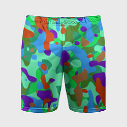 Шорты спортивные мужские Абстракция цвета, цвет: 3D-принт