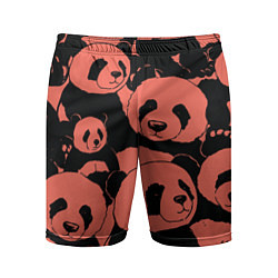 Шорты спортивные мужские С красными пандами, цвет: 3D-принт