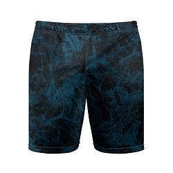 Мужские спортивные шорты Синий и черный мраморный узор