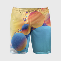 Шорты спортивные мужские Абстрактные круги с разными красками, цвет: 3D-принт