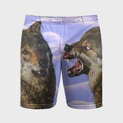 Шорты спортивные мужские Приколы про Волков мемы, цвет: 3D-принт