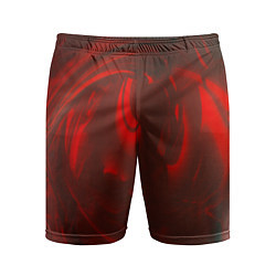 Мужские спортивные шорты Темно красные волны