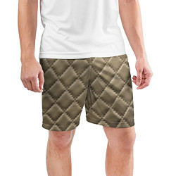 Шорты спортивные мужские Стёганая кожа - fashion texture, цвет: 3D-принт — фото 2