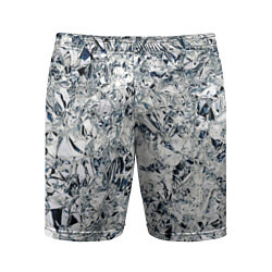 Мужские спортивные шорты Сверкающие кристаллы серебра