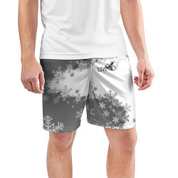 Шорты спортивные мужские Сноуборд серый, цвет: 3D-принт — фото 2