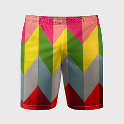 Мужские спортивные шорты Разноцветный ромбический абстрактный паттерн