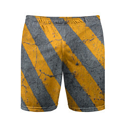 Мужские спортивные шорты Желтые полосы на бетоне