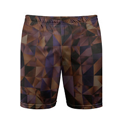 Мужские спортивные шорты Стеклянная тёмная геометрическая текстура