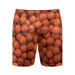 Шорты спортивные мужские Баскетбольные мячи, цвет: 3D-принт