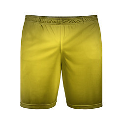 Шорты спортивные мужские Желтый градиент, цвет: 3D-принт