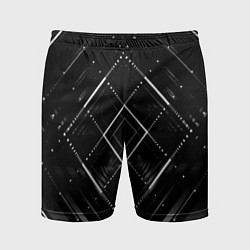 Шорты спортивные мужские Hexagon Black, цвет: 3D-принт
