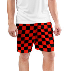 Шорты спортивные мужские Красный квадрат, цвет: 3D-принт — фото 2