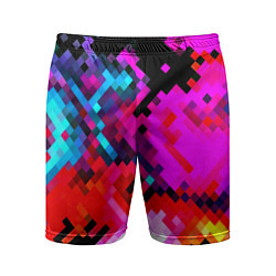 Мужские спортивные шорты Pixel neon mosaic