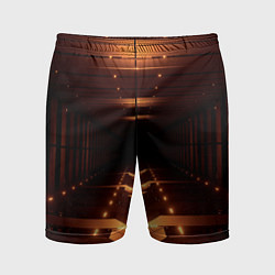 Шорты спортивные мужские Оранжевые фонари в полной темноте, цвет: 3D-принт