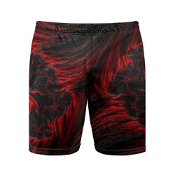 Шорты спортивные мужские Red vortex pattern, цвет: 3D-принт
