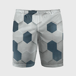 Шорты спортивные мужские Геометрические шестиугольники, цвет: 3D-принт