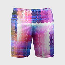 Шорты спортивные мужские Абстрактные линии сайфай, цвет: 3D-принт