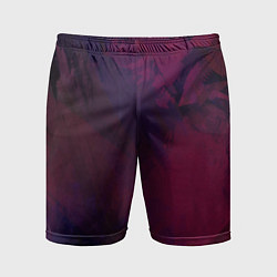 Шорты спортивные мужские Фиолетовый мазок, цвет: 3D-принт