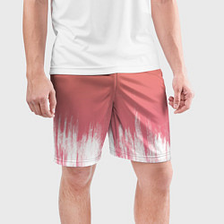 Шорты спортивные мужские Персиковый градиент с потертостями, цвет: 3D-принт — фото 2