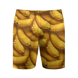 Шорты спортивные мужские Сочная текстура из бананов, цвет: 3D-принт