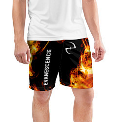 Шорты спортивные мужские Evanescence и пылающий огонь, цвет: 3D-принт — фото 2