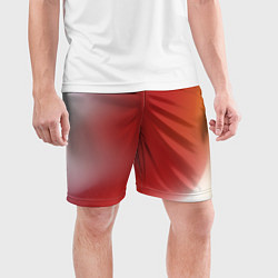 Шорты спортивные мужские Градиент красный, цвет: 3D-принт — фото 2