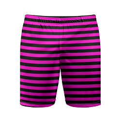 Мужские спортивные шорты Черно-розовые Эмо полосы