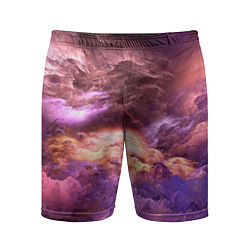Шорты спортивные мужские Фиолетовое облако, цвет: 3D-принт