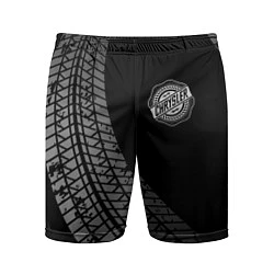 Шорты спортивные мужские Chrysler tire tracks, цвет: 3D-принт