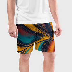 Шорты спортивные мужские Волнующая рябь, цвет: 3D-принт — фото 2