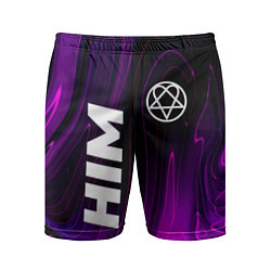 Шорты спортивные мужские HIM violet plasma, цвет: 3D-принт