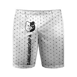 Мужские спортивные шорты Danganronpa glitch на светлом фоне: по-вертикали