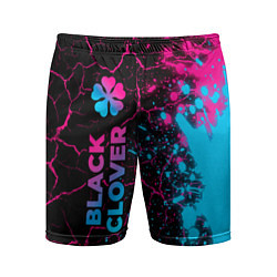 Шорты спортивные мужские Black Clover - neon gradient: по-вертикали, цвет: 3D-принт