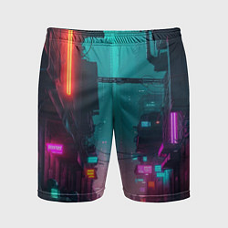 Шорты спортивные мужские Уличные задворки, цвет: 3D-принт