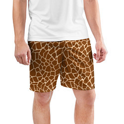 Шорты спортивные мужские Пятнистая шкура жирафа, цвет: 3D-принт — фото 2