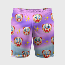 Шорты спортивные мужские Узор с Клоунами, цвет: 3D-принт