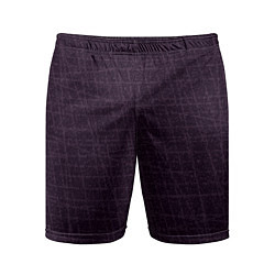 Шорты спортивные мужские Текстура тёмно-фиолетовый, цвет: 3D-принт