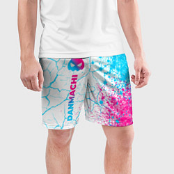 Шорты спортивные мужские DanMachi neon gradient style: по-вертикали, цвет: 3D-принт — фото 2