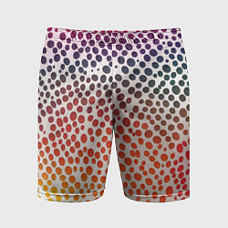 Шорты спортивные мужские Радужные градиентные круги, цвет: 3D-принт