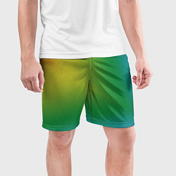 Шорты спортивные мужские Радужный градиент, цвет: 3D-принт — фото 2