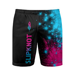 Мужские спортивные шорты Slipknot - neon gradient: по-вертикали